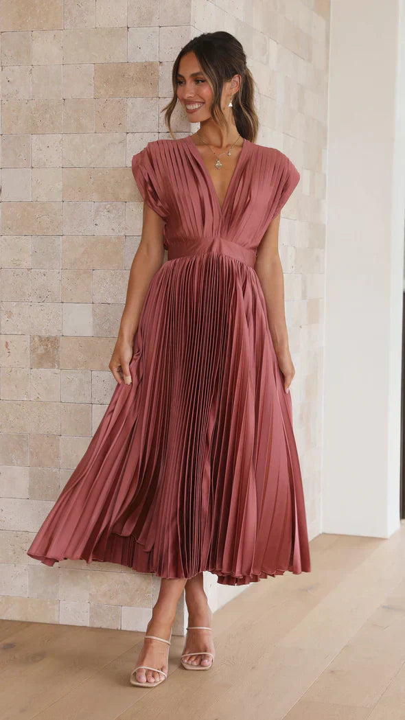 Clara Zijden Jurk Dames | Luxe Vloeiend Design & Tijdloze Klasse