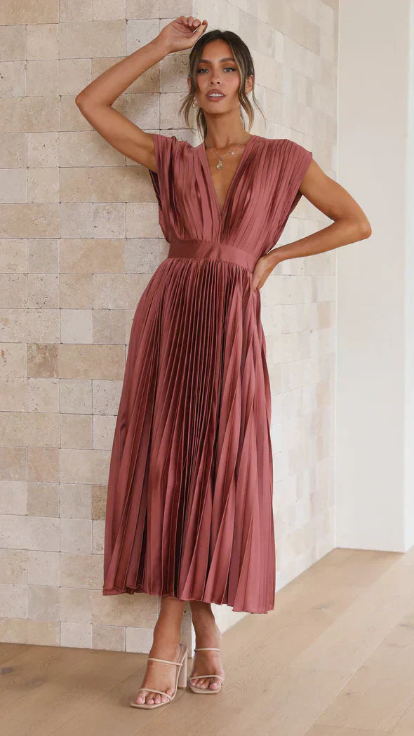 Clara Zijden Jurk Dames | Luxe Vloeiend Design & Tijdloze Klasse
