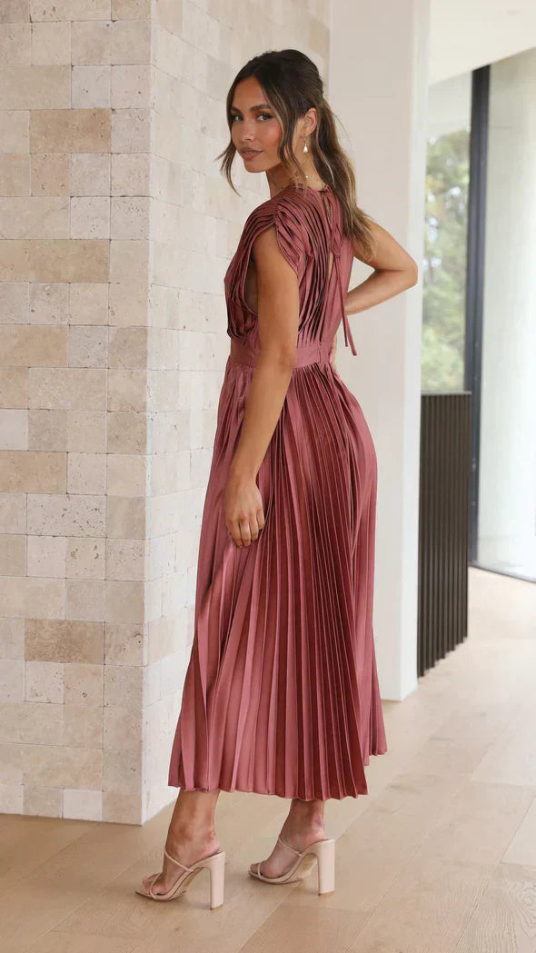 Clara Zijden Jurk Dames | Luxe Vloeiend Design & Tijdloze Klasse