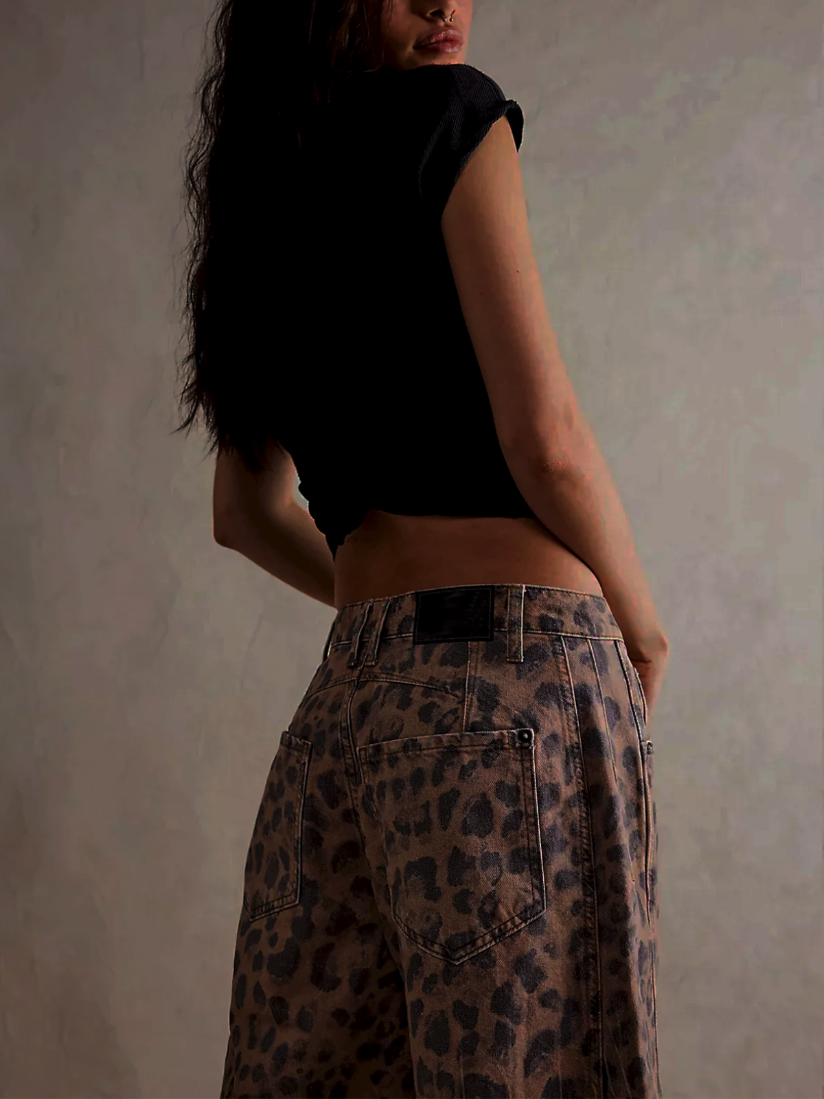 Leilani Barrel Jeans – Stijlvol, Comfortabel & Modern met Print
