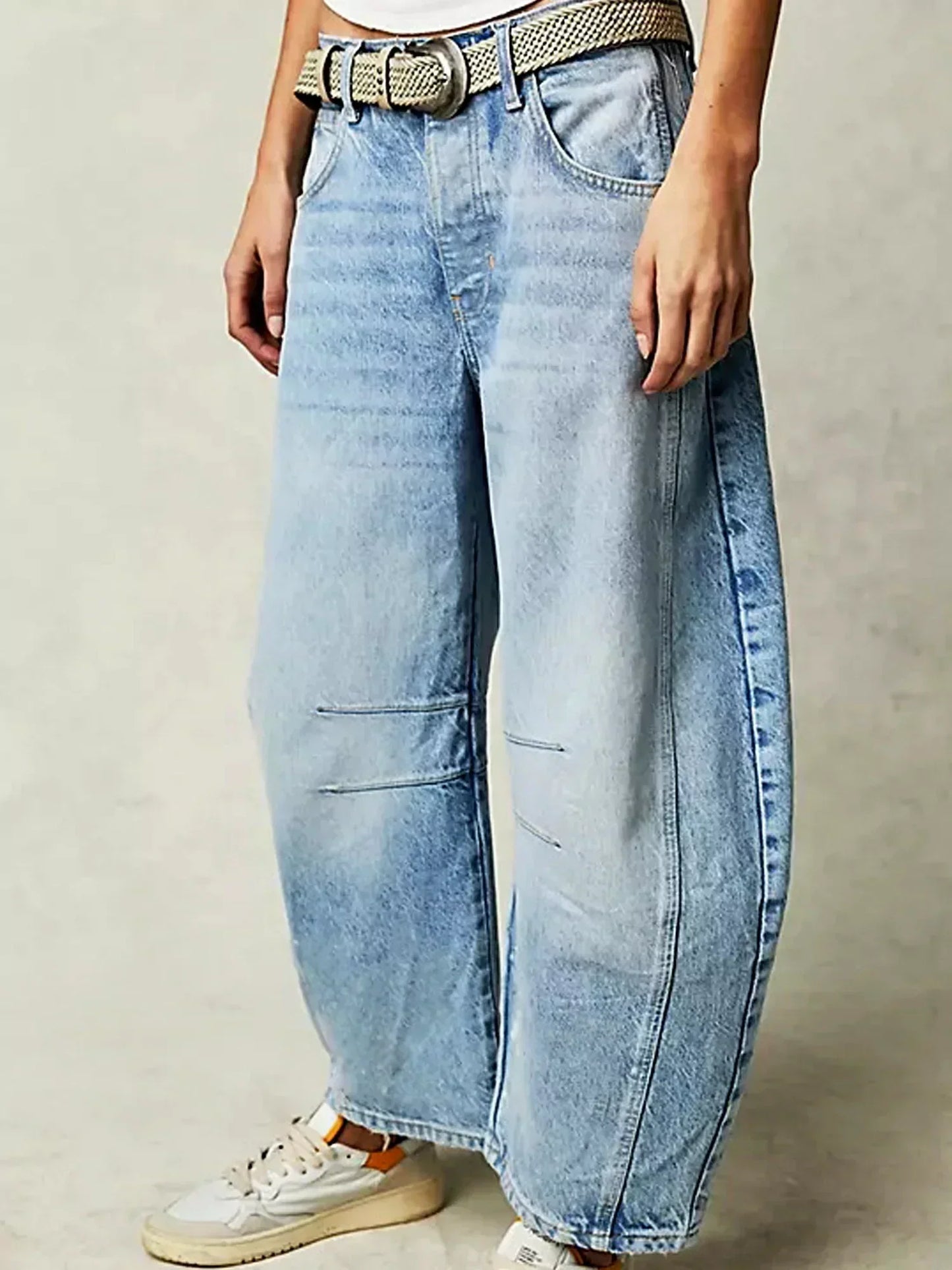 Leilani Barrel Jeans – Stijlvol, Comfortabel & Modern met Print