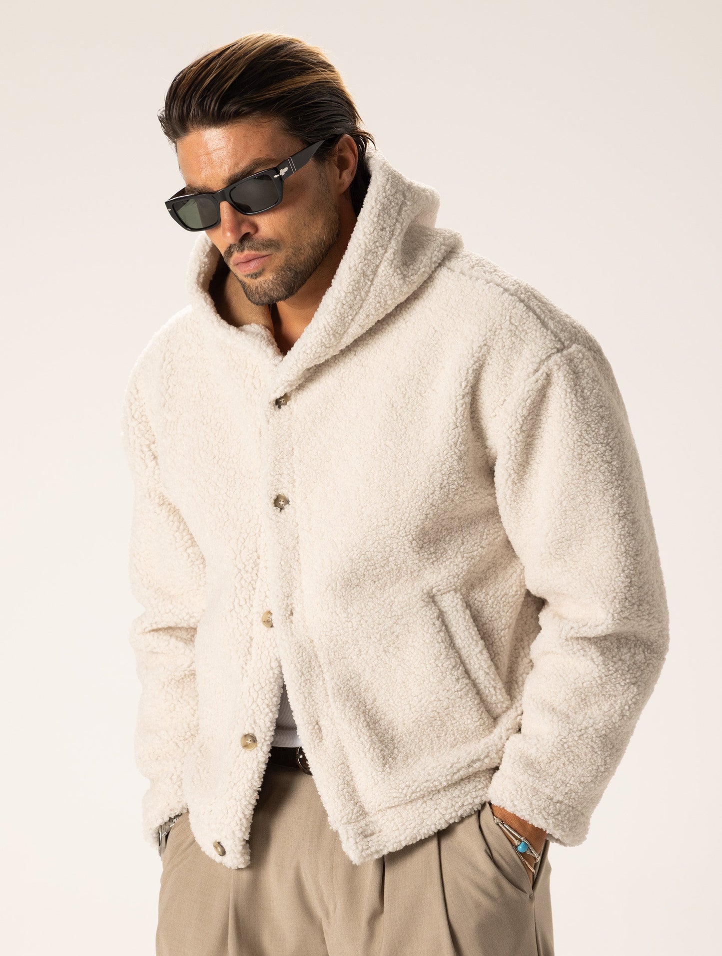 YUSUKE SHEARLING JACKET IN CREAM