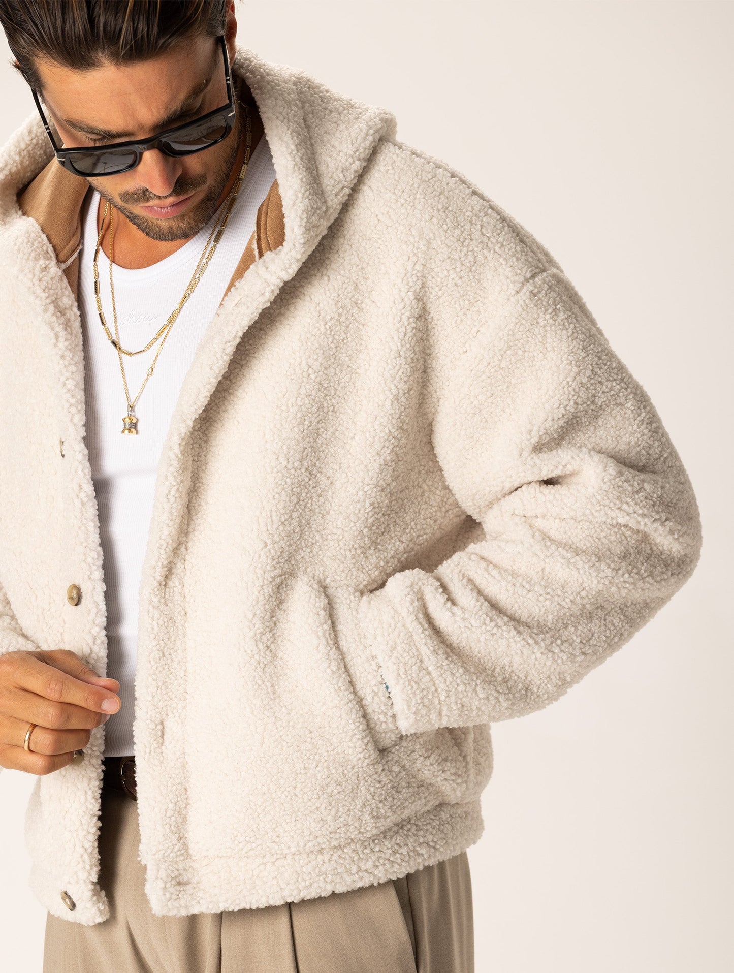 YUSUKE SHEARLING JACKET IN CREAM