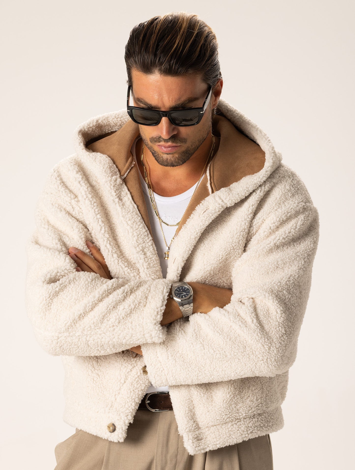 YUSUKE SHEARLING JACKET IN CREAM