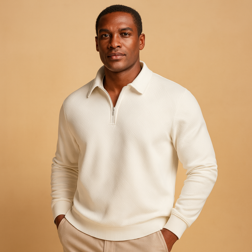Matteo – Heren Polo Trui met Kwart Rits en Moderne Look