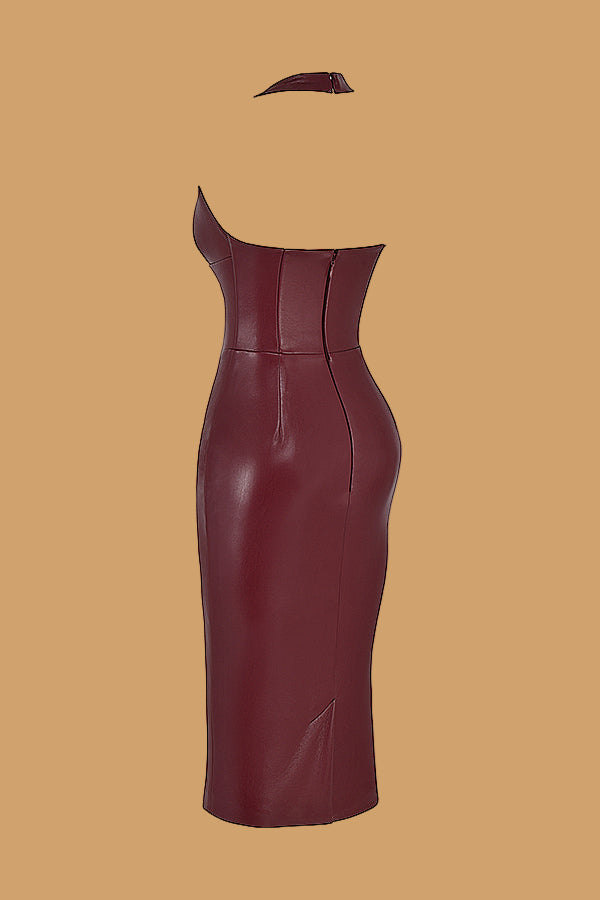 Amaya Midi Jurk Dames| Vegan Luxe & Tijdloze Elegantie