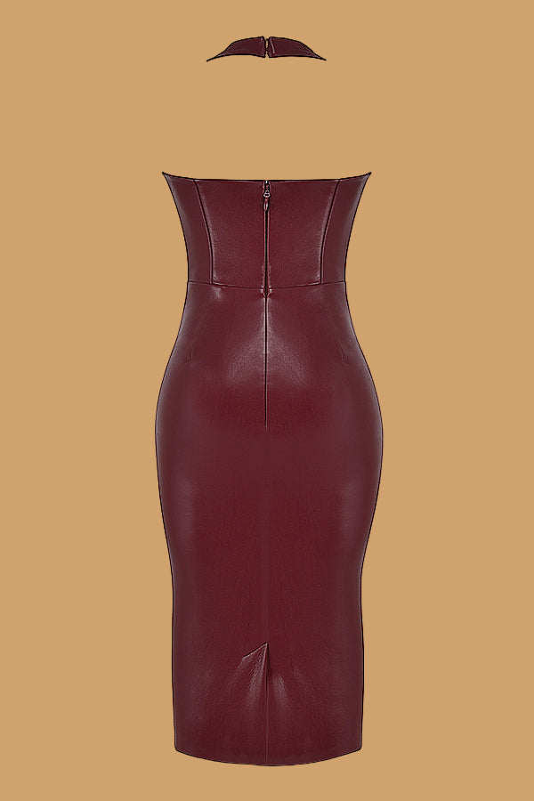 Amaya Midi Jurk Dames| Vegan Luxe & Tijdloze Elegantie