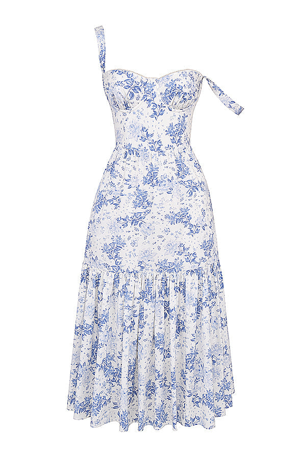 Midi Jurk Sophia – Luchtige Bloemenjurk met Romantische Print