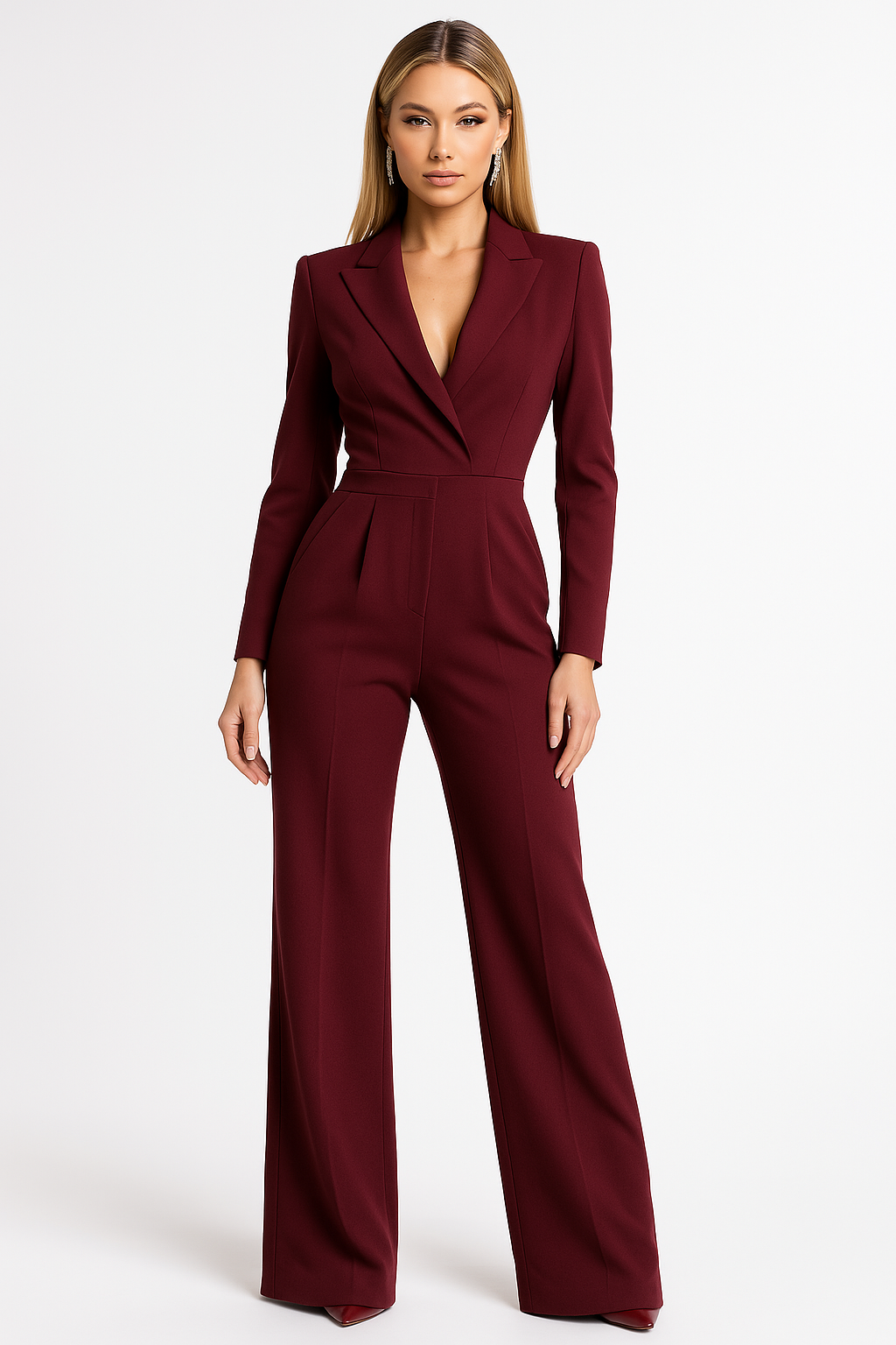 Isabella – Elegante Dames Jumpsuit met Diepe V-Hals