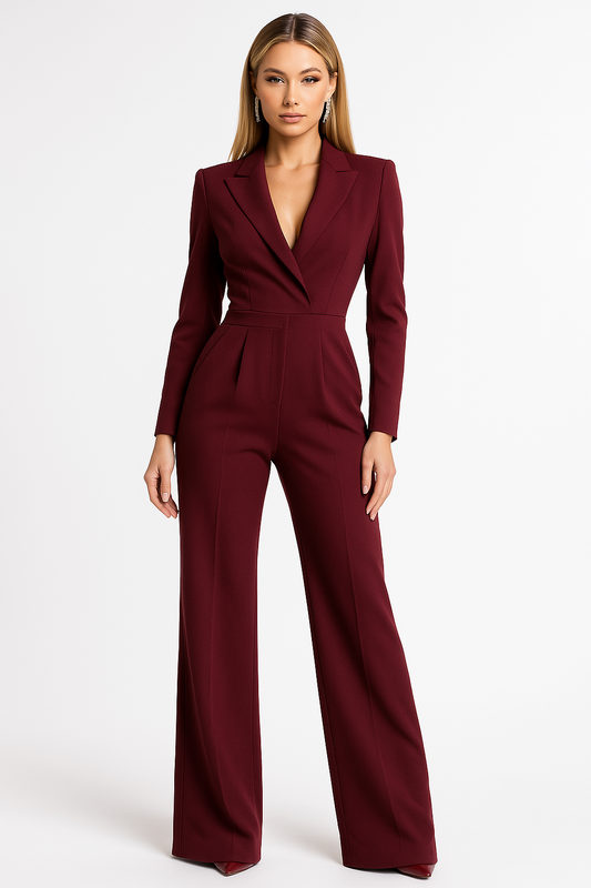 Isabella – Elegante Dames Jumpsuit met Diepe V-Hals