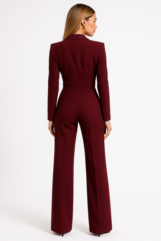 Isabella – Elegante Dames Jumpsuit met Diepe V-Hals