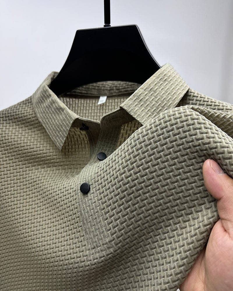 Heren Polo Olivier – Luxe Ademende Polo met Modern Formeel Design