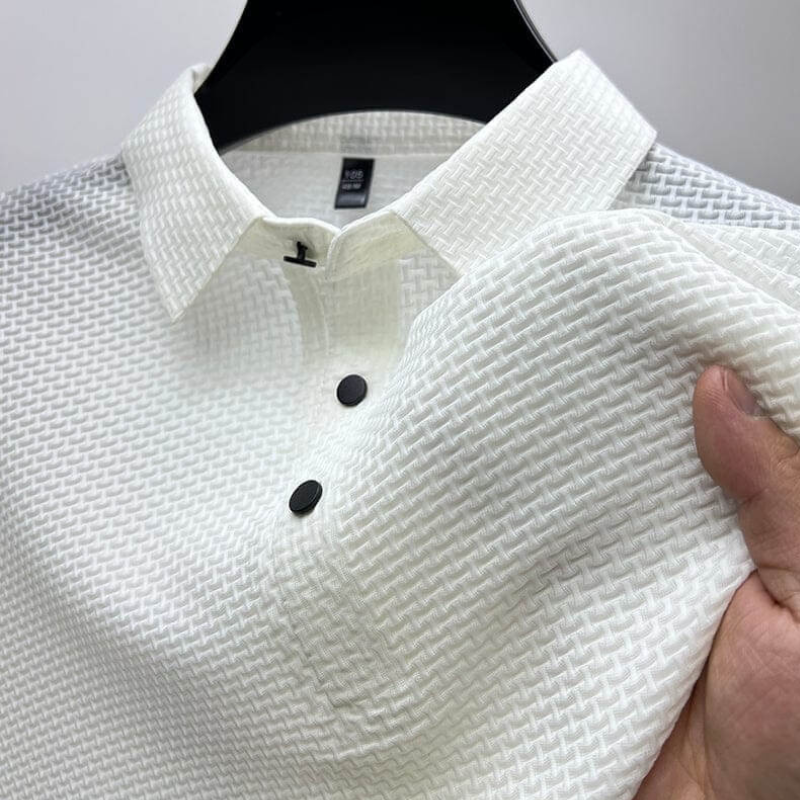 Heren Polo Olivier – Luxe Ademende Polo met Modern Formeel Design