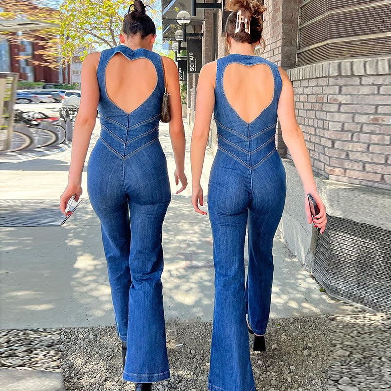 Jumpsuit Jade – Robuuste Denim All-in-One met Flatterende Pasvorm