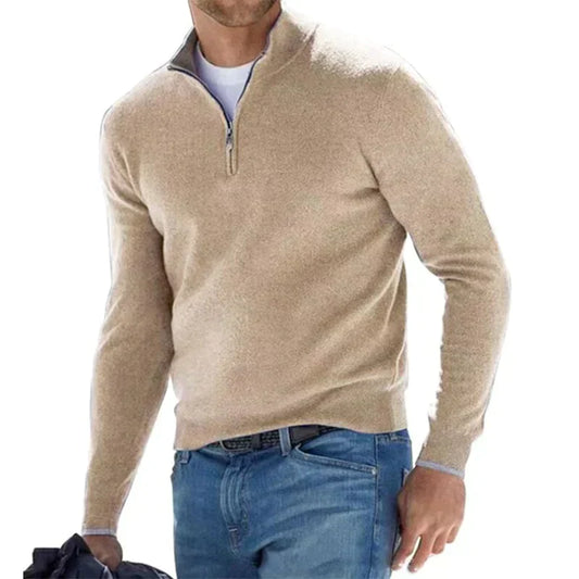 Heren Trui Matteo – Luxe Gebreide Half-Zip met Italiaans Karakter