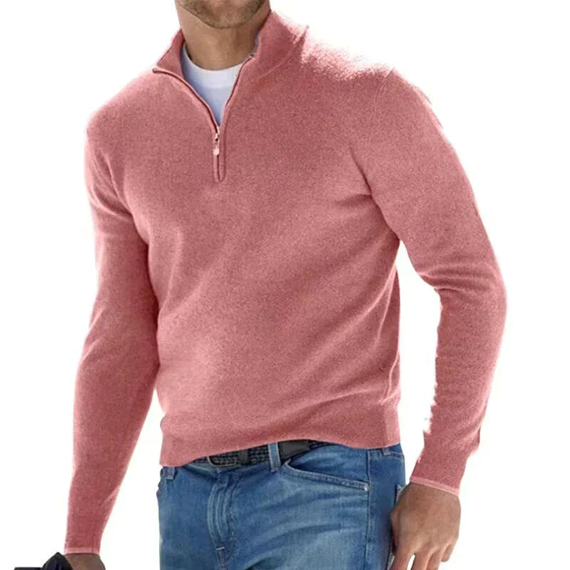 Heren Trui Matteo – Luxe Gebreide Half-Zip met Italiaans Karakter