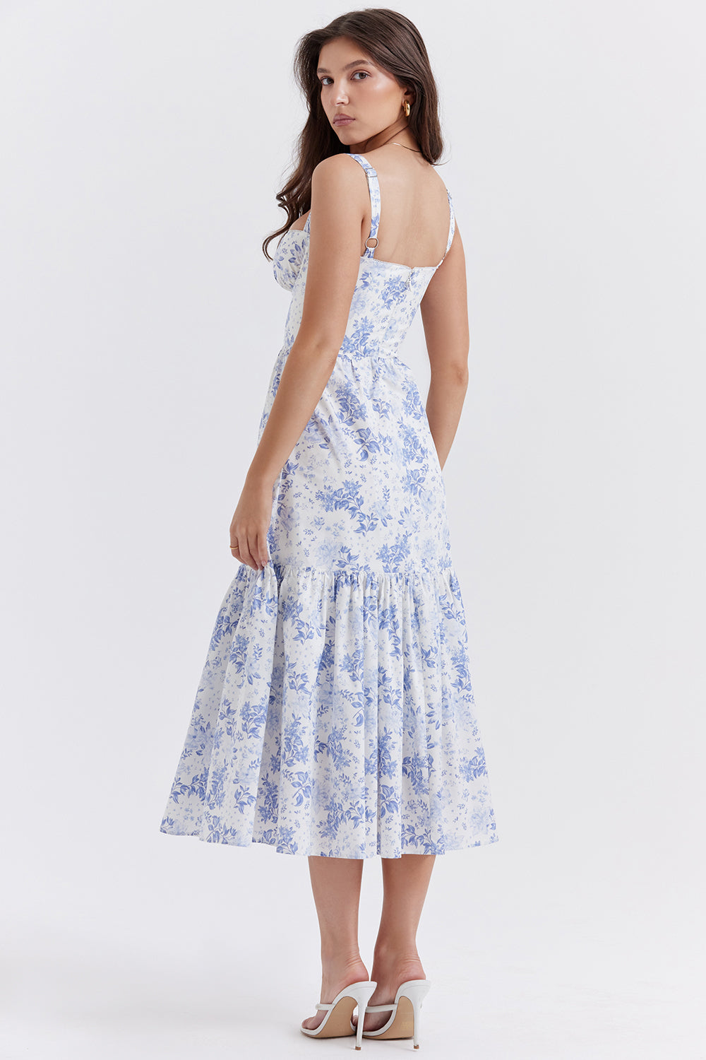 Midi Jurk Sophia – Luchtige Bloemenjurk met Romantische Print