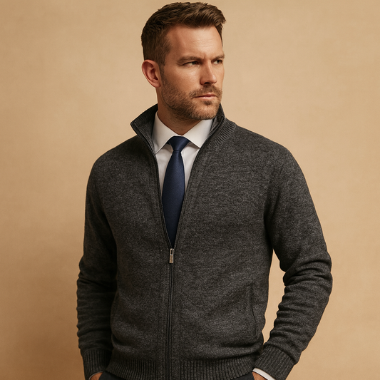 Milan – Klassiek Heren Vest met Rits voor Dagelijks Comfort