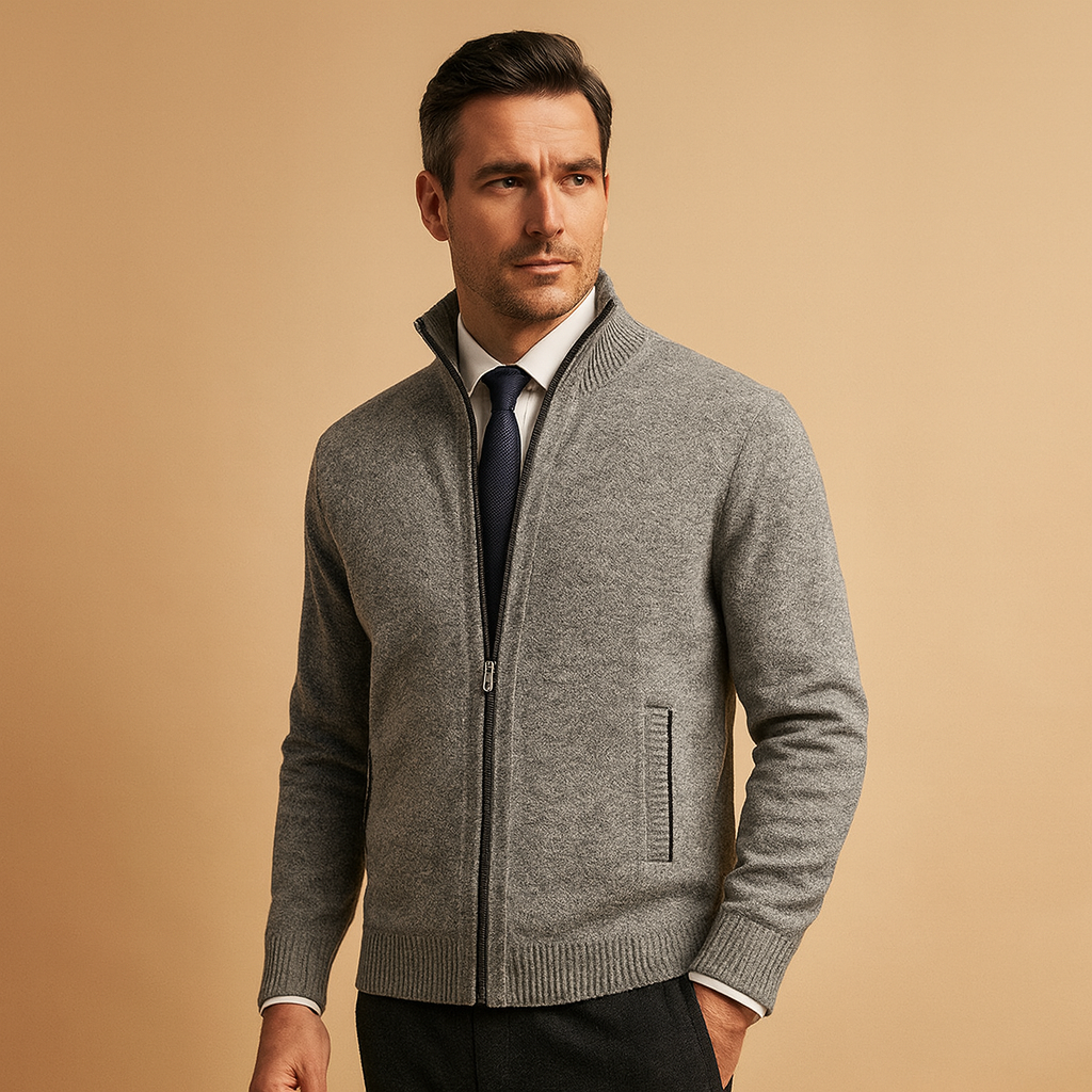 Milan – Klassiek Heren Vest met Rits voor Dagelijks Comfort