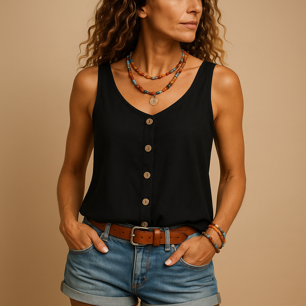 Elara – Luchtige Dames Top zonder Mouwen voor Zomerse Dagen