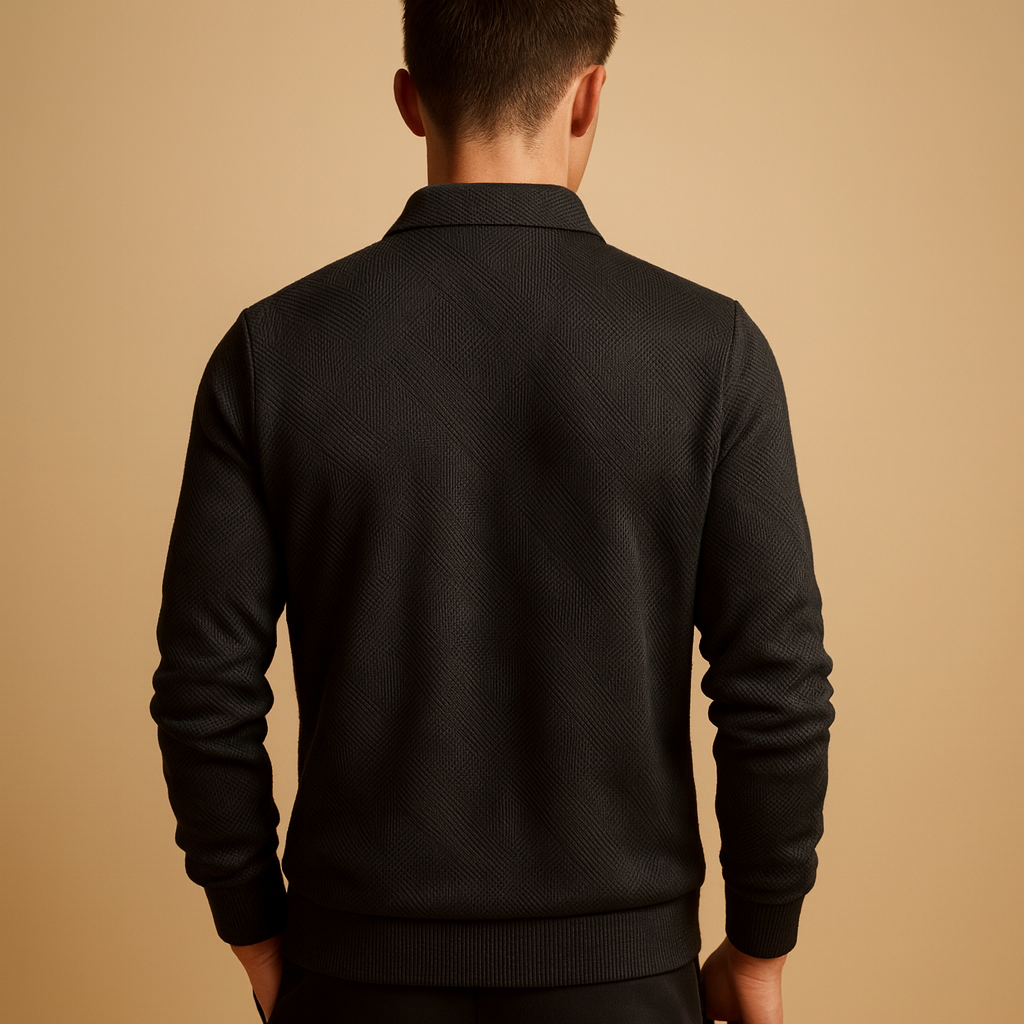 Matteo – Heren Polo Trui met Kwart Rits en Moderne Look