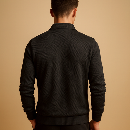 Matteo – Heren Polo Trui met Kwart Rits en Moderne Look