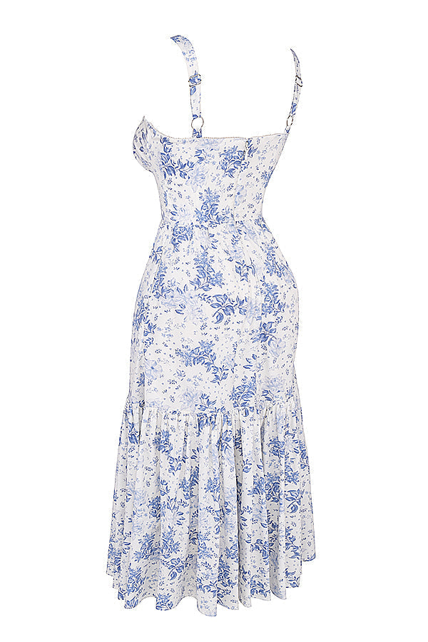 Midi Jurk Sophia – Luchtige Bloemenjurk met Romantische Print