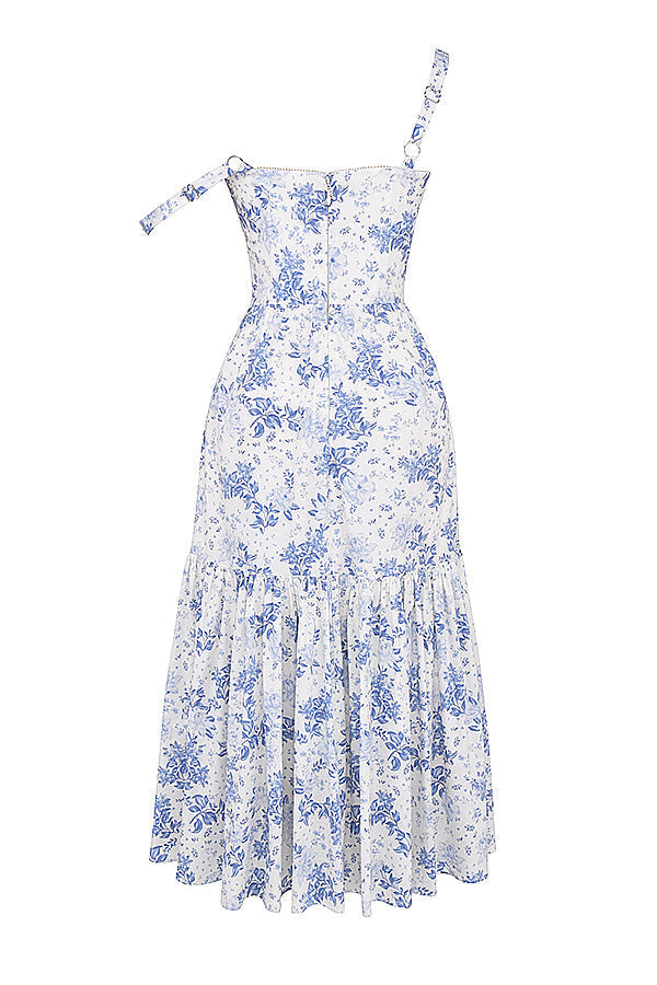 Midi Jurk Sophia – Luchtige Bloemenjurk met Romantische Print