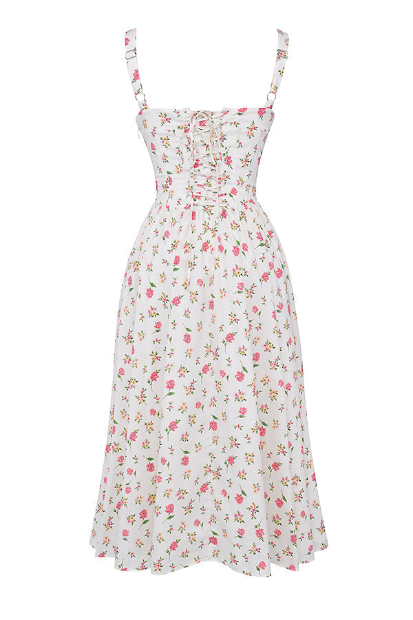 Midi Jurk Sophia – Luchtige Bloemenjurk met Romantische Print