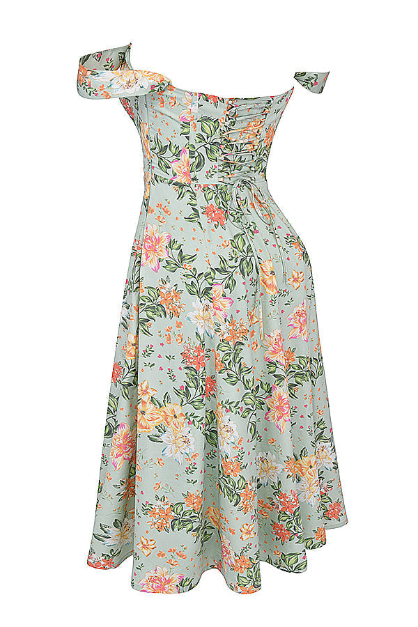 Midi Jurk Sophia – Luchtige Bloemenjurk met Romantische Print
